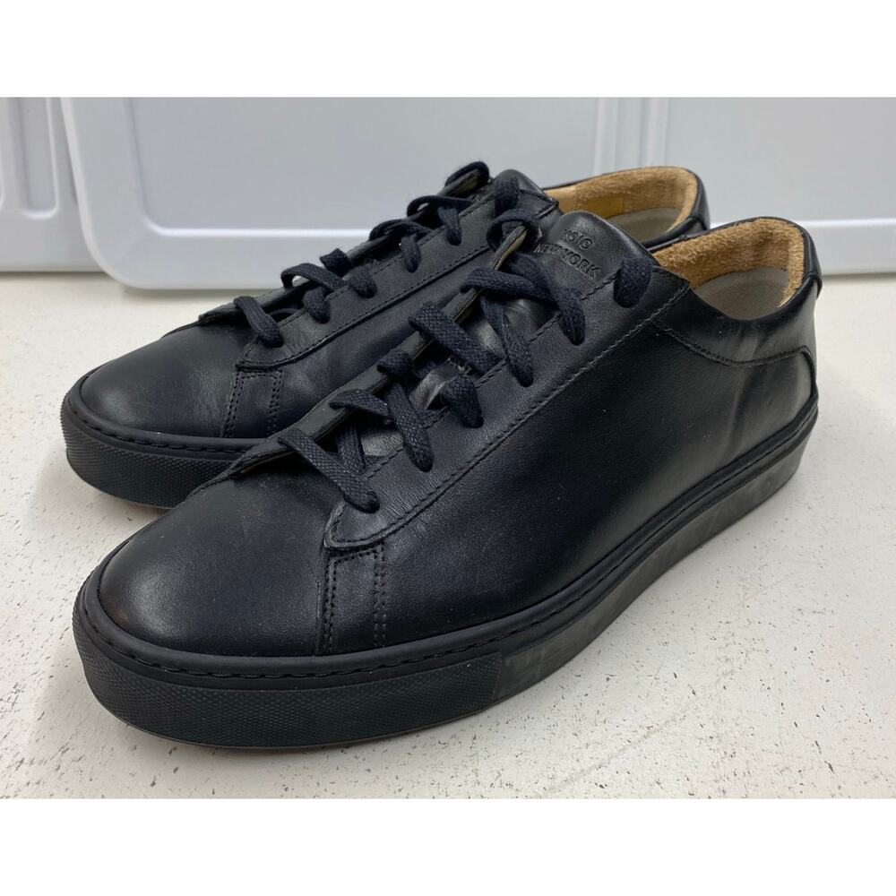 Koio Capri Nero Italy New York leather low-top casual dress sneakers shoes, 10